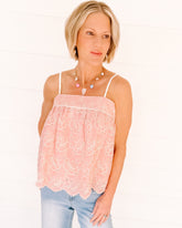 Lace Babydoll Pink Top