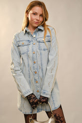 Blue B Denim Rhinestone Dress