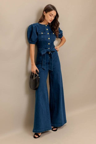 Denim Romper