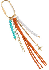 Tassel Bag Charm, Rust