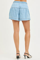 Risen Slouchy Denim Shorts
