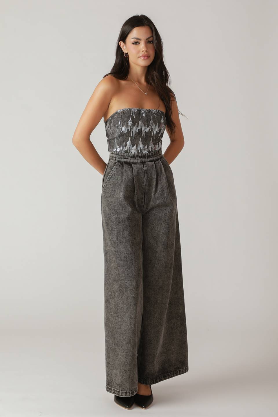 Mixed Media Jumpsuit