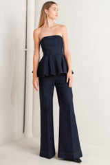 Free Market Denim Peplum Top/Pants