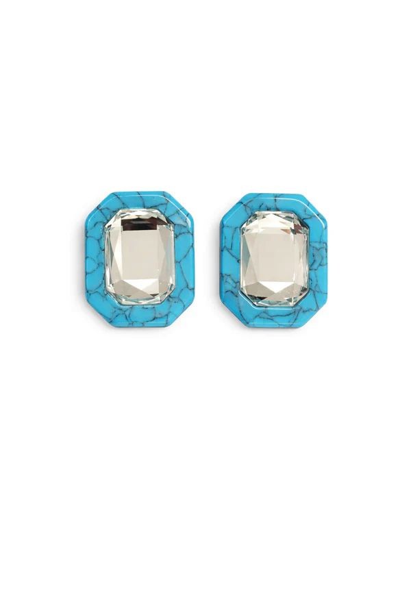 Linny Co Olivia Statement Earrings-Rectangle