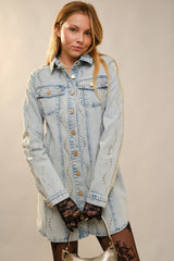 Blue B Denim Rhinestone Dress