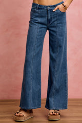 So Me Seam Detail Mid Rise Stretch-Light Wash