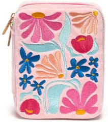 Retro Flower Jewelry Zip Case