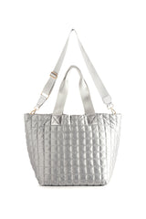 Logan Large Travel Tote Silver