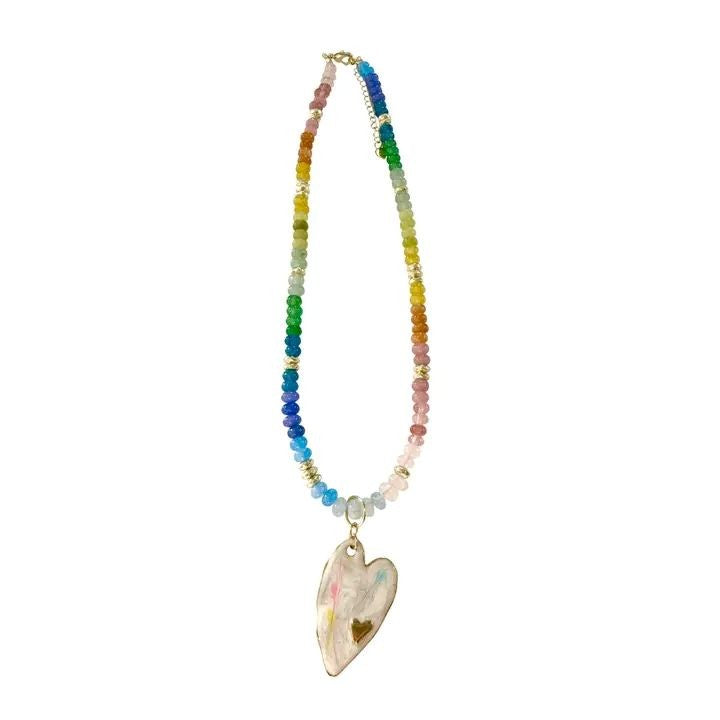 Gemelli Farrah Beaded Heart Necklace