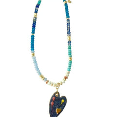 Gemelli Farrah Beaded Heart Necklace