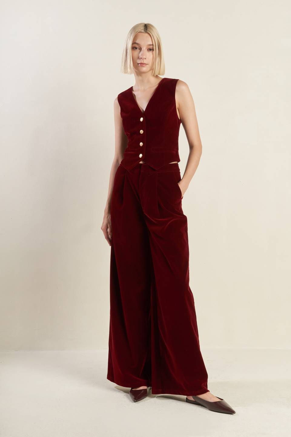Velvet Two Piece Pant Suit