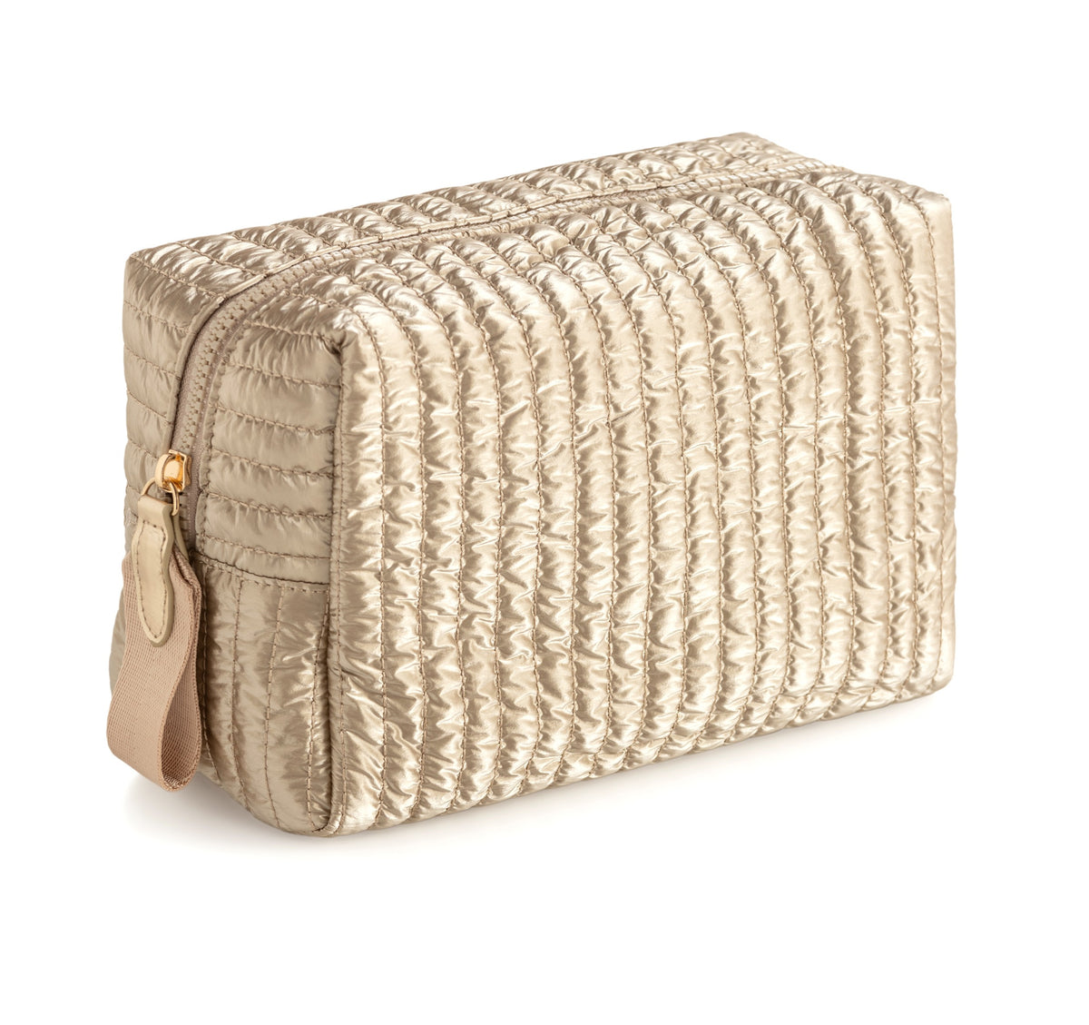 Logan Large Cosmetic Pouch Gold