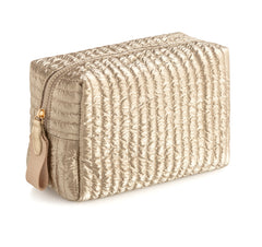 Logan Large Cosmetic Pouch Gold