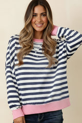 Haptics Pink/Navy Top