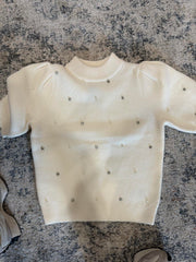 English Factory Rhinestone/Pearl Sweater