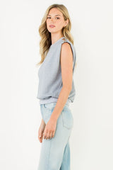 THML Gray Sleeveless with buttons