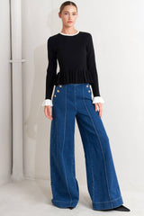 Trouser Jeans w/Gold Buttons