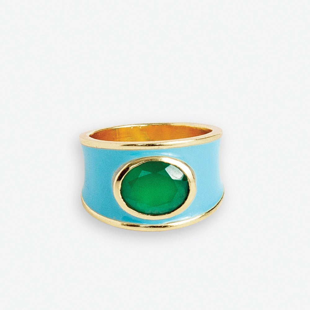 Ink+Alloy Hazel Ring Blue