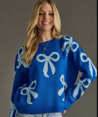 Panache Blue Bow Sweater