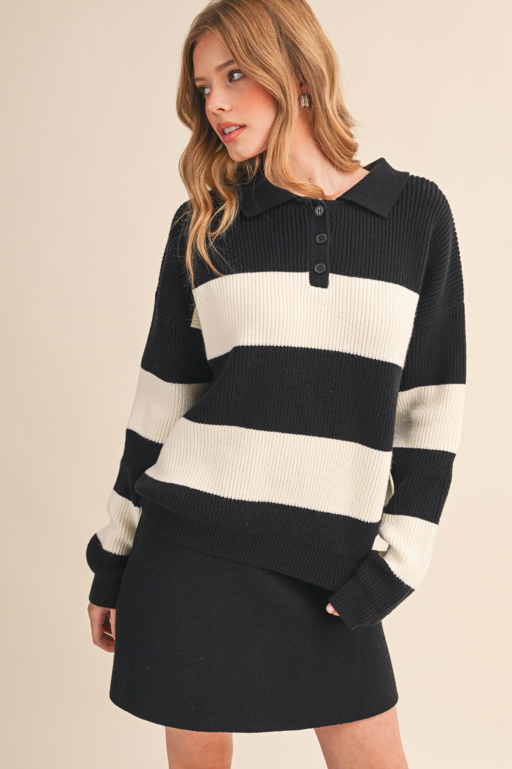 Klesis Striped Sweater Set