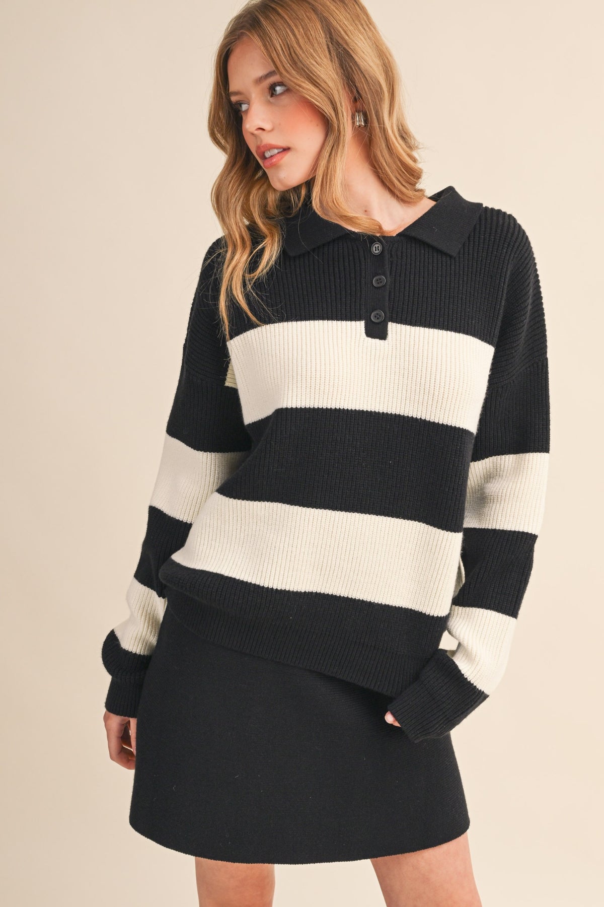 Klesis Striped Sweater Set