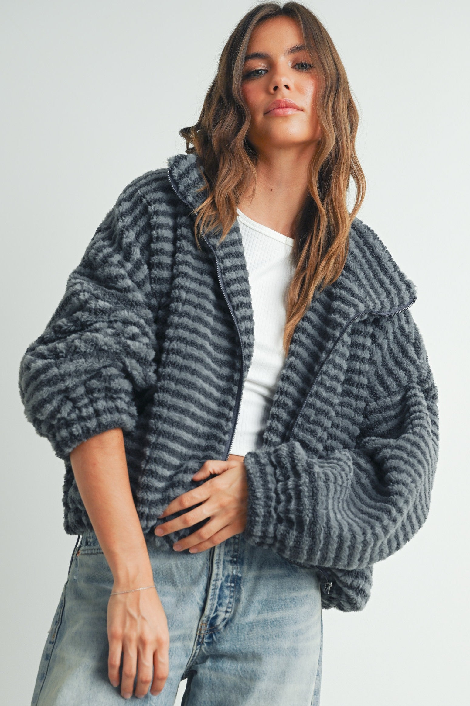 Butter Melon Sherpa Jacket