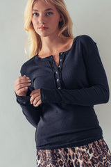 Trend Notes Long Sleeve Henley