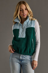 Panache Blue/Green Sherpa Vest