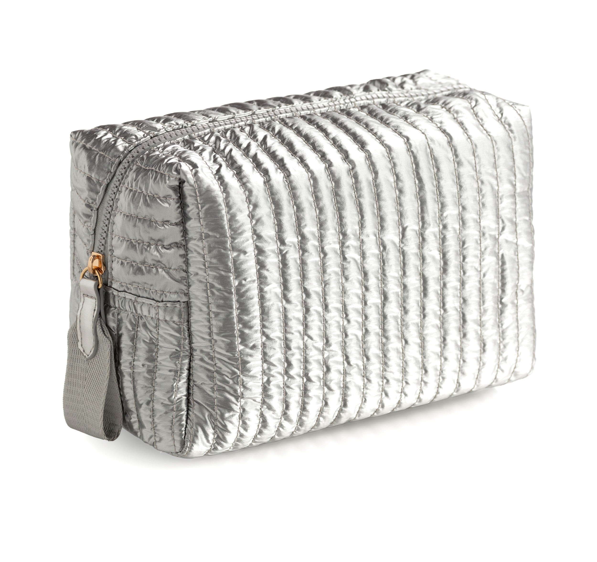 Logan Large Cosmetic Pouch Silver