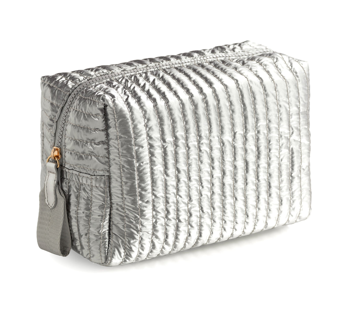 Logan Large Cosmetic Pouch Silver