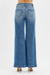Risen High Rise Heart Back Pocket Jean