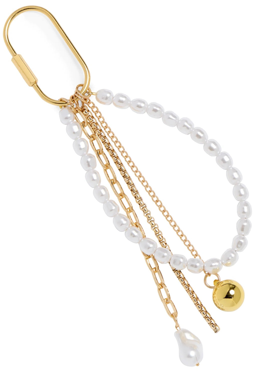 Pearl Chain Bag Charm, Pearl